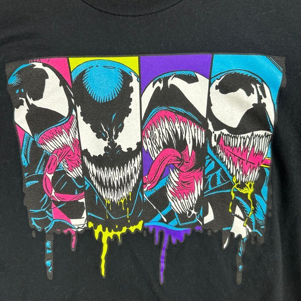 Marvel Comics Venom Graphic Print Black Cotton T-Shirt Youth Size L (42/44) - Picture 2 of 6